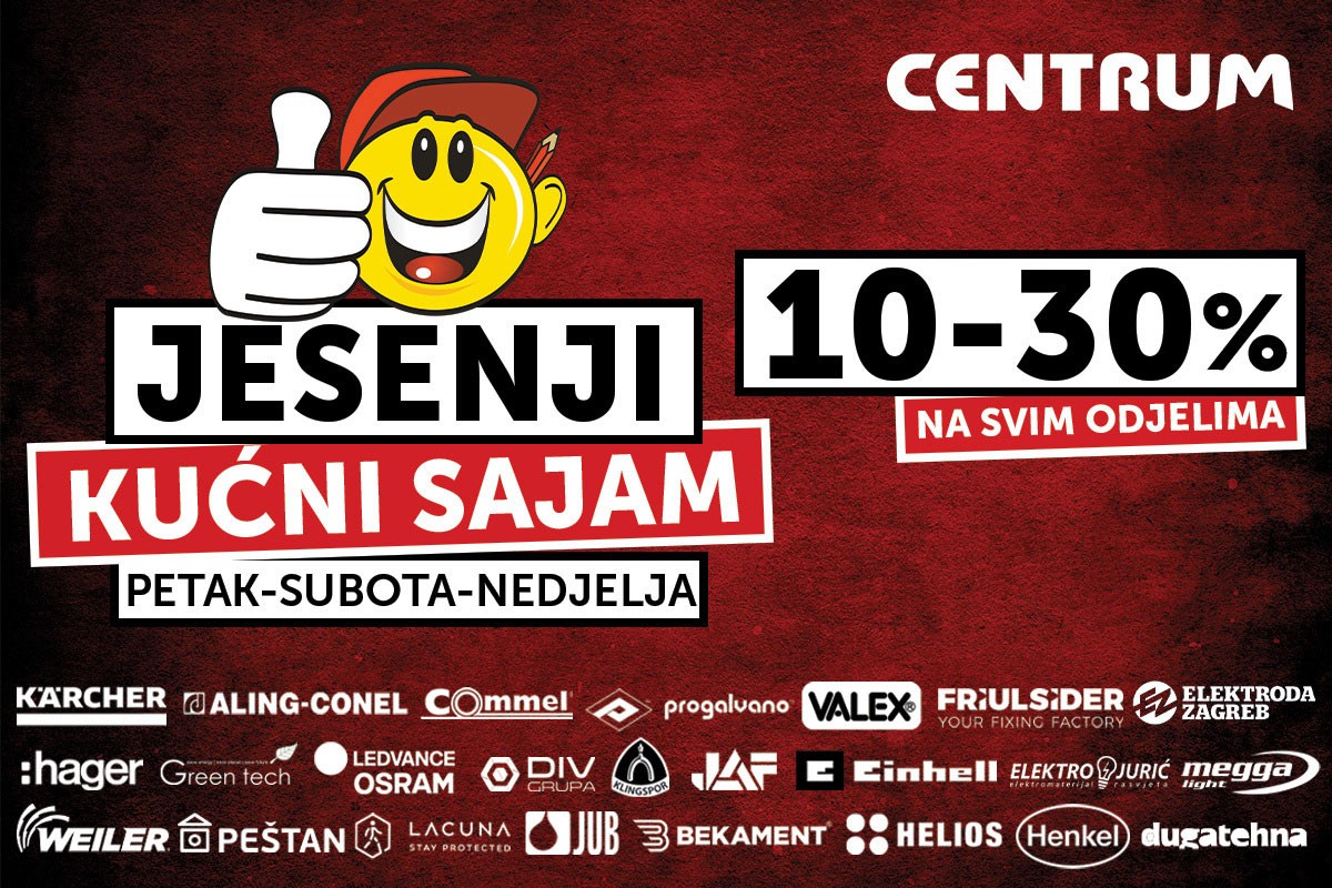 Centrum donosi jesen punu popusta – ne propustite Veliki Jesenji kućni sajam!