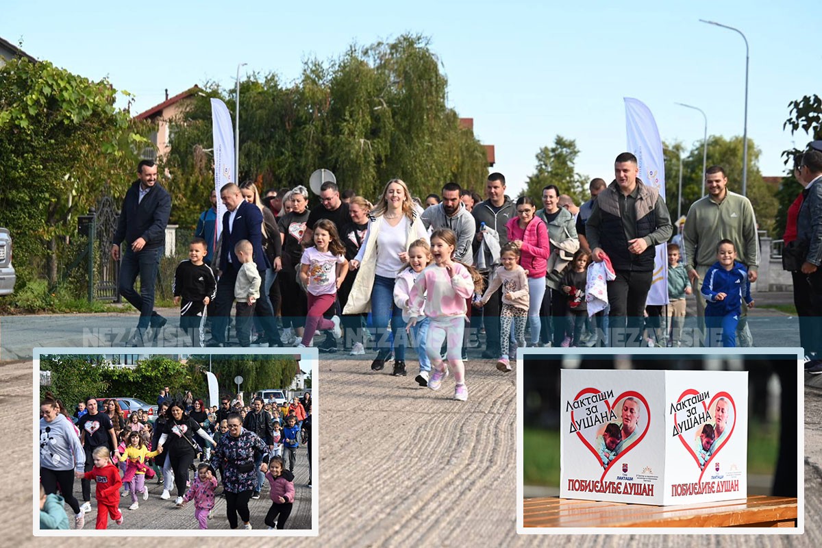 Humanitarna trka u Laktašima: Mališani i roditelji trčali za Dušana Pavičara (FOTO)