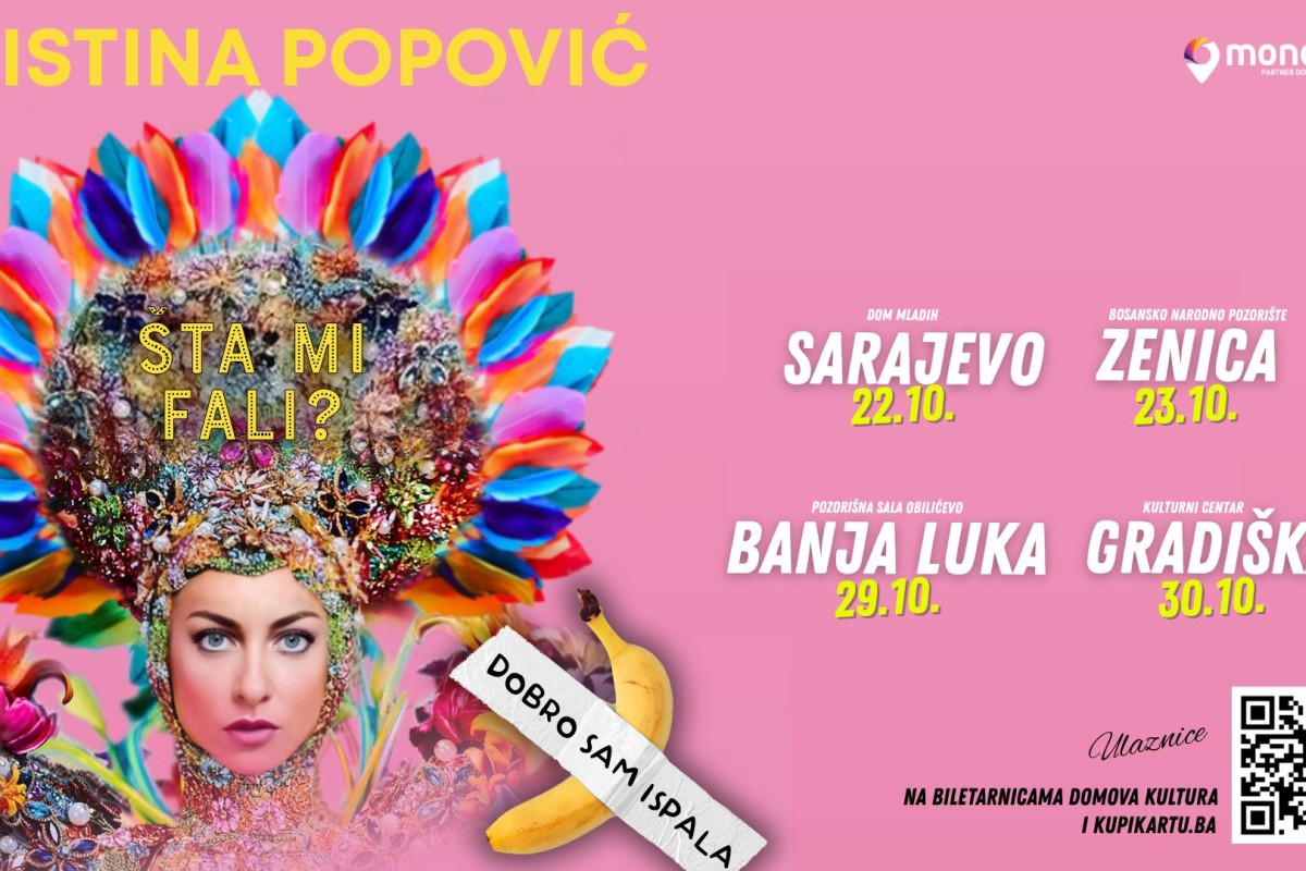 Monodrama Hristine Popović "Dobro sam ispala" na mini bh. turneji