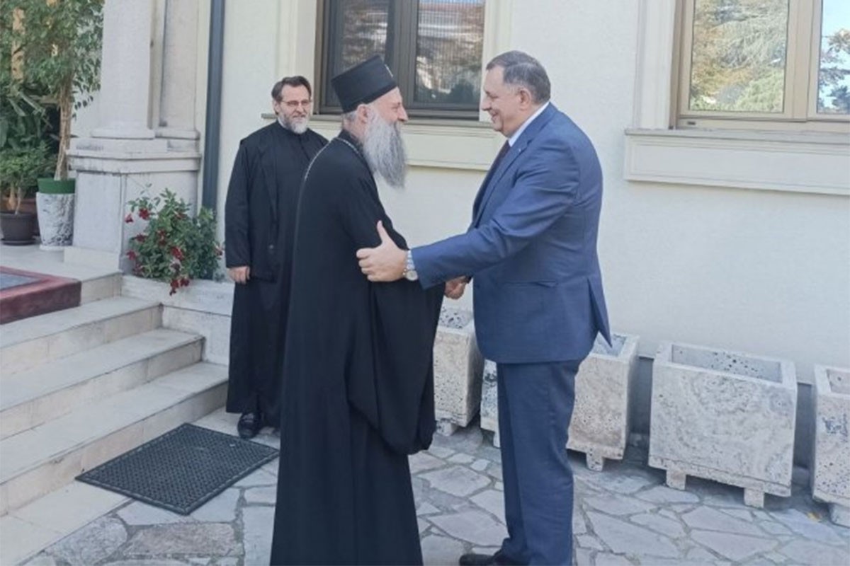 Patrijarh Porfirije: Uvijek sam radostan kada imam priliku da se sastanem sa Dodikom