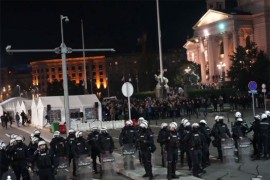 Jake policijske snage u Beogradu, incidenti kod Pionirskog parka