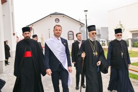 Osveštana crkvena sala i temelj parohijskog doma u Dervišima ...