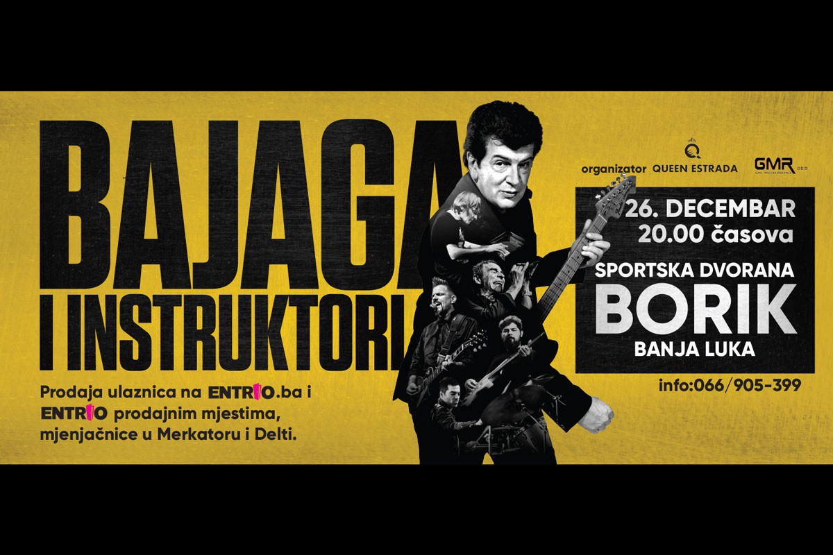 Rok velikani "Bajaga i instruktori" 26. decembra u Banjaluci
