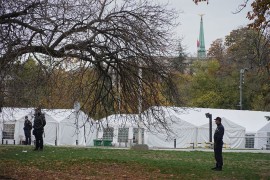 Uklonjeni šatori ispred Narodne skupštine Srbije