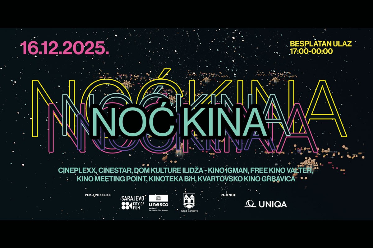 Noć kina 16. decembra u Sarajevu uz besplatan ulaz, objavljen program