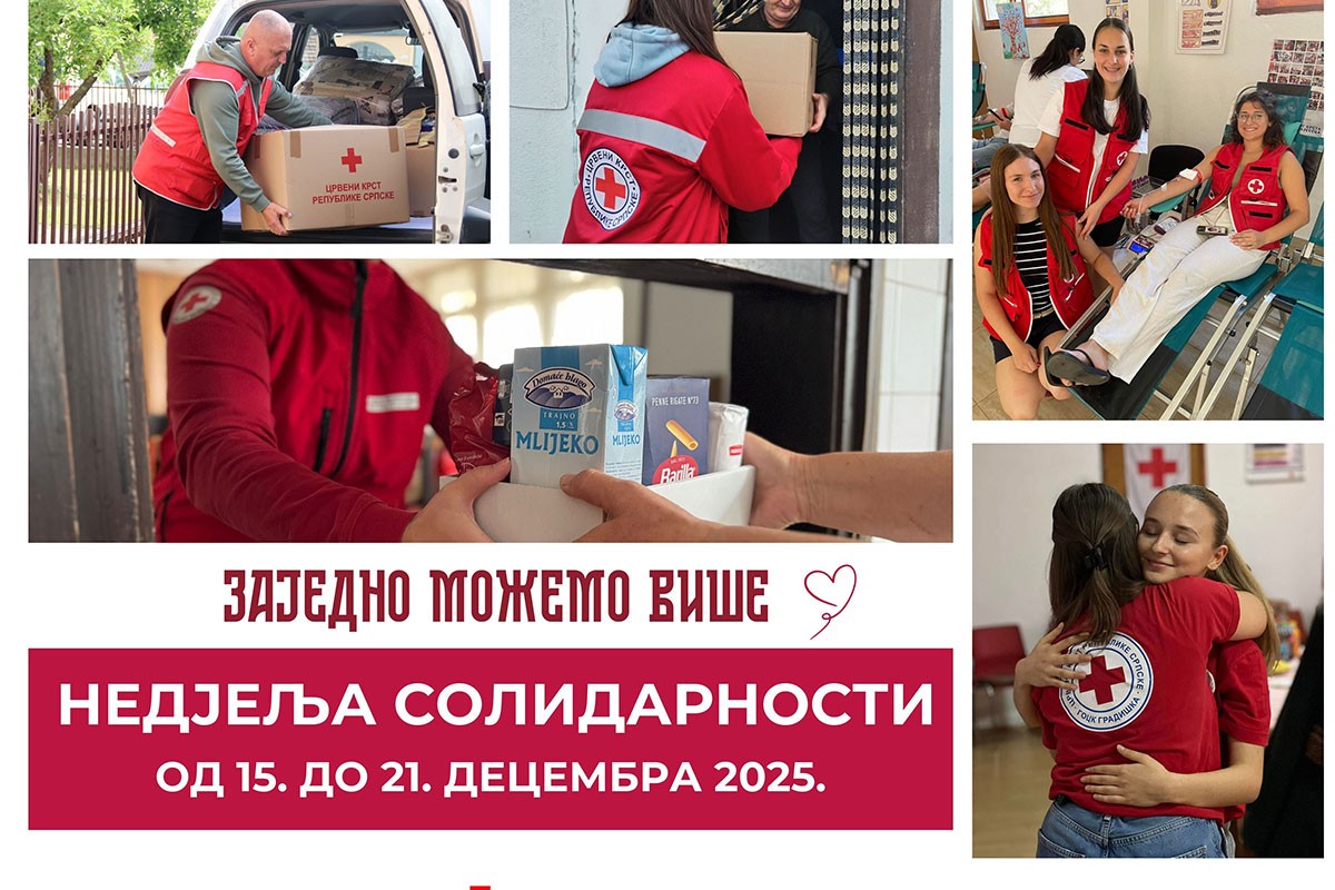 Crveni krst Republike Srpske: Počela Nedjelja solidarnosti