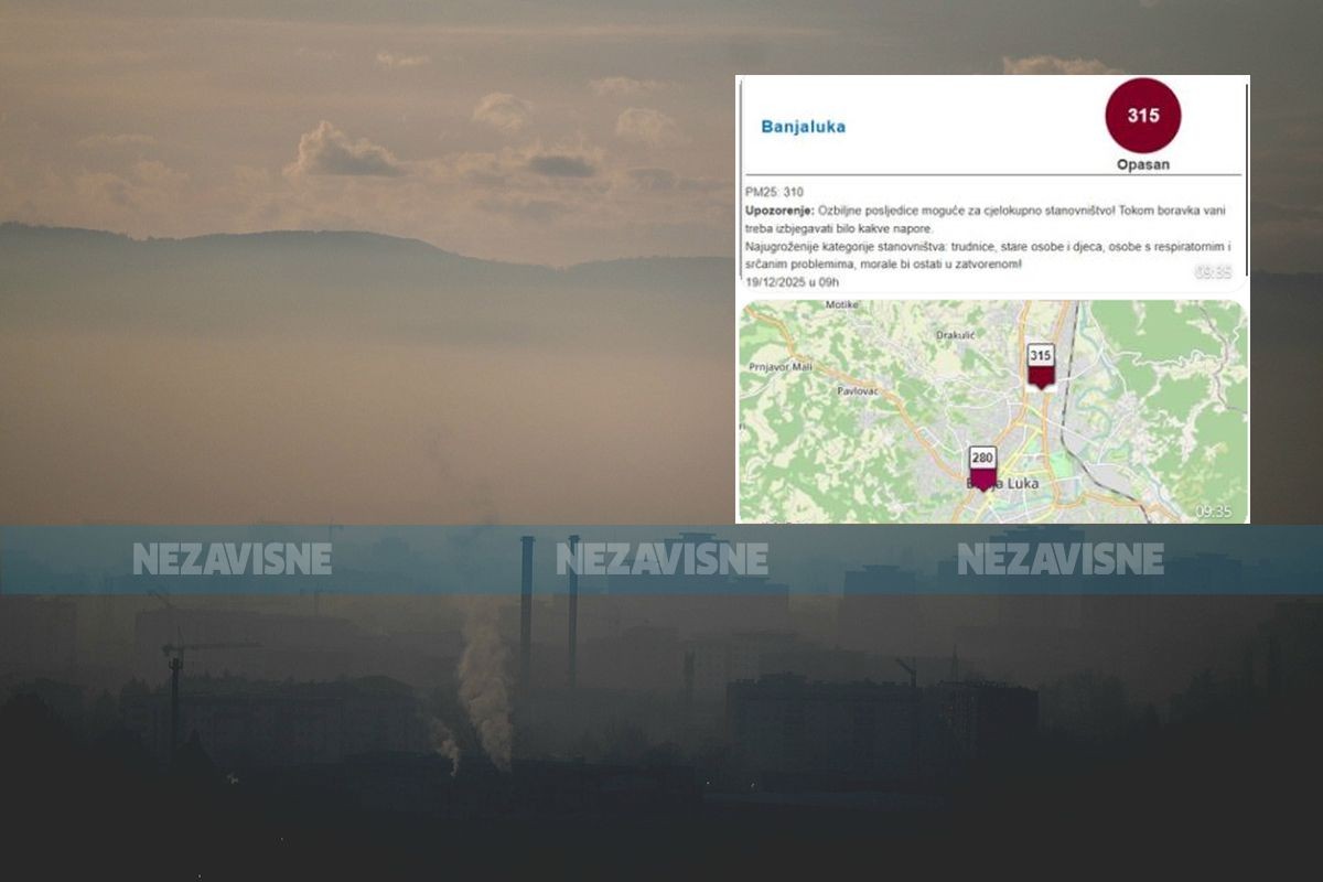 Vazduh u Banjaluci opasan