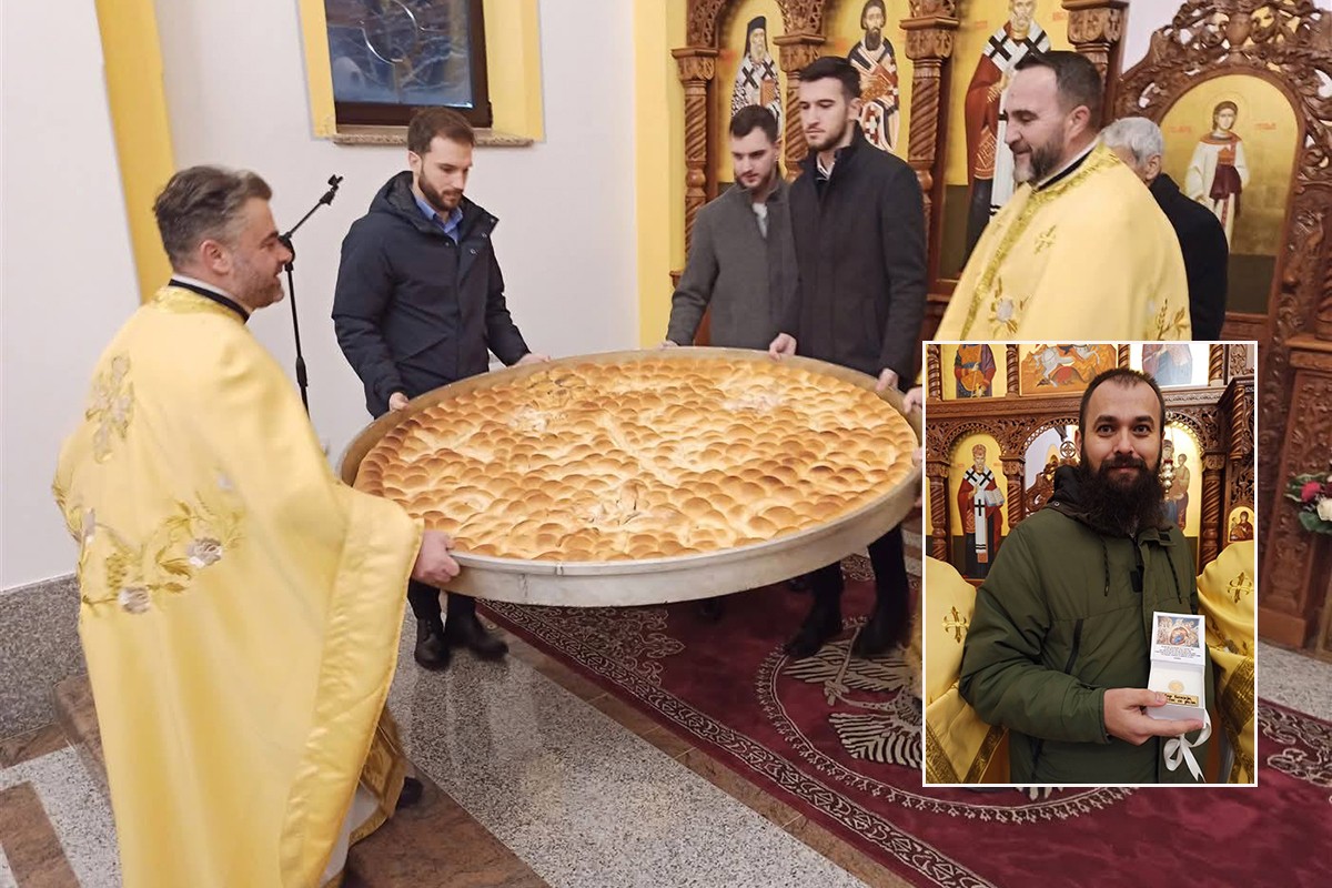 Božićna sreća u Srpcu: Novinar pronašao novčić u česnici i osvojio dukat (VIDEO)