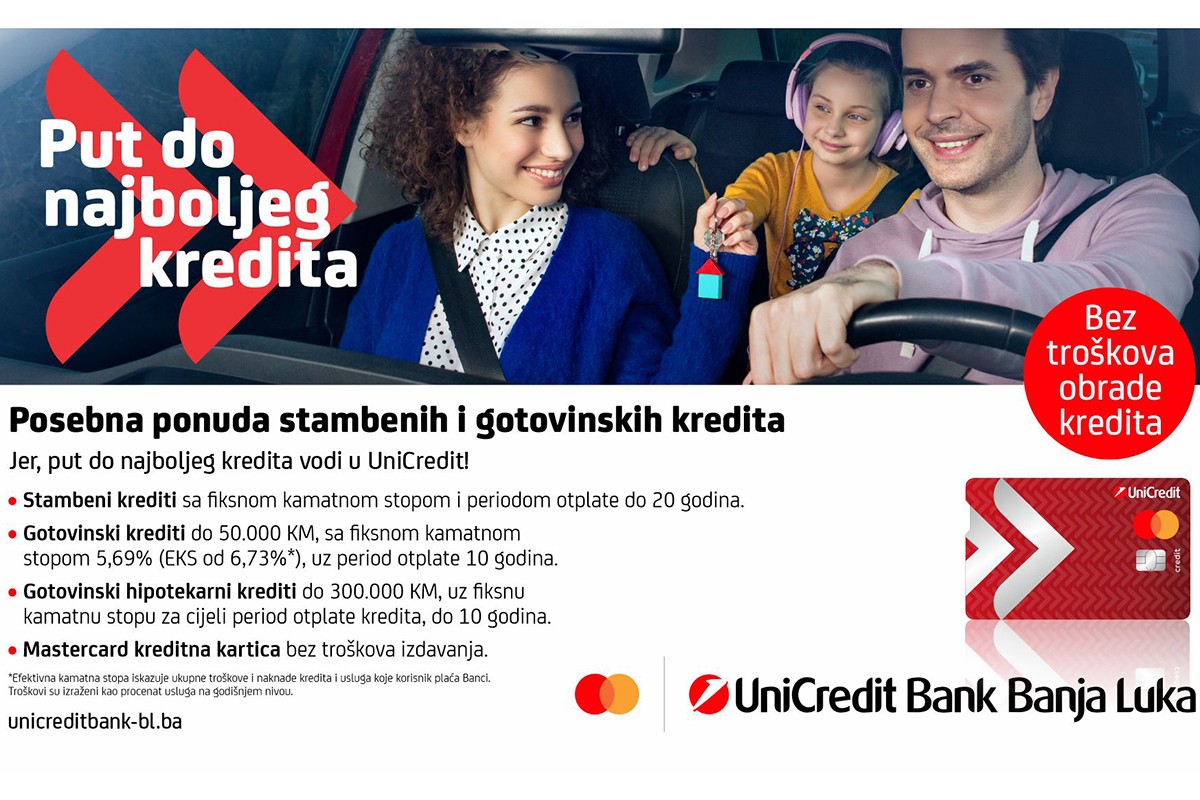 Put do najboljeg kredita vodi u UniCredit