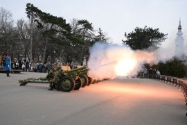 Počasna paljba na Kalemegdanu povodom Dana državnosti Srbije