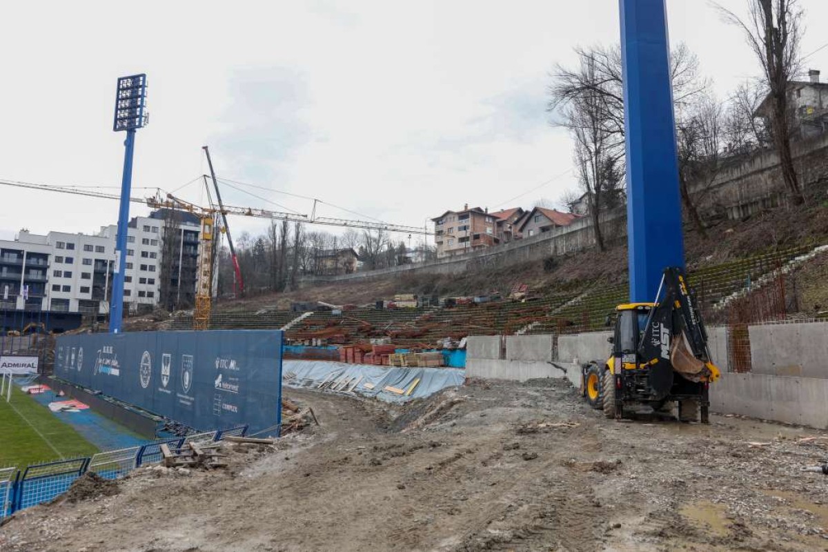 Intenzivirani radovi na izgradnji "južne tribine" stadiona "Grbavica"