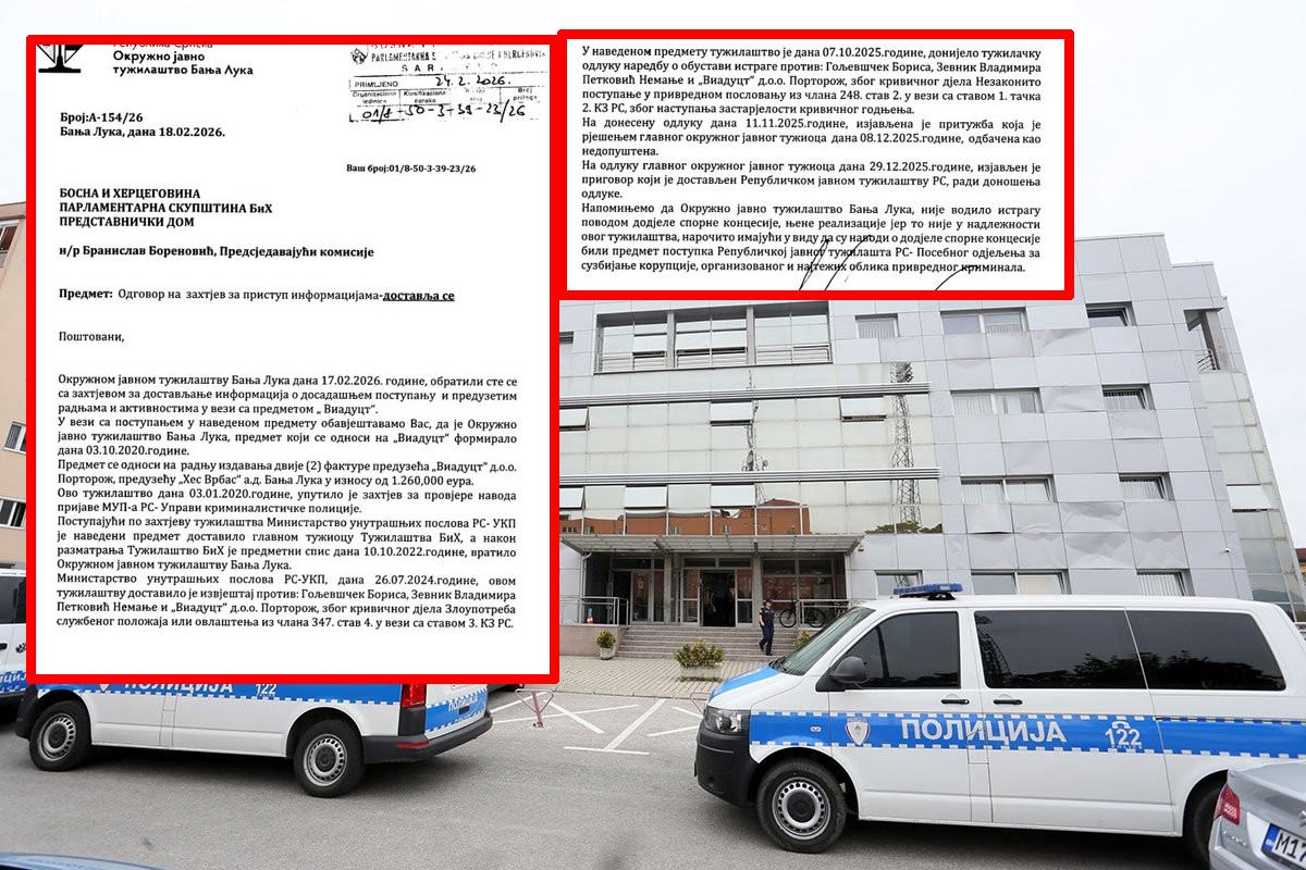Tužilaštvo u Banjaluci obustavilo istragu protiv "Viaducta"