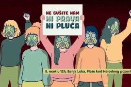 Osmomartovski marš u Banjaluci: "Ne gušite nam ni prava ni pluća"