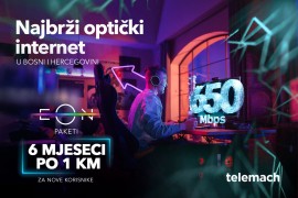 Telemach donosi najbrži optički internet do 650 Mbps u EON paketima