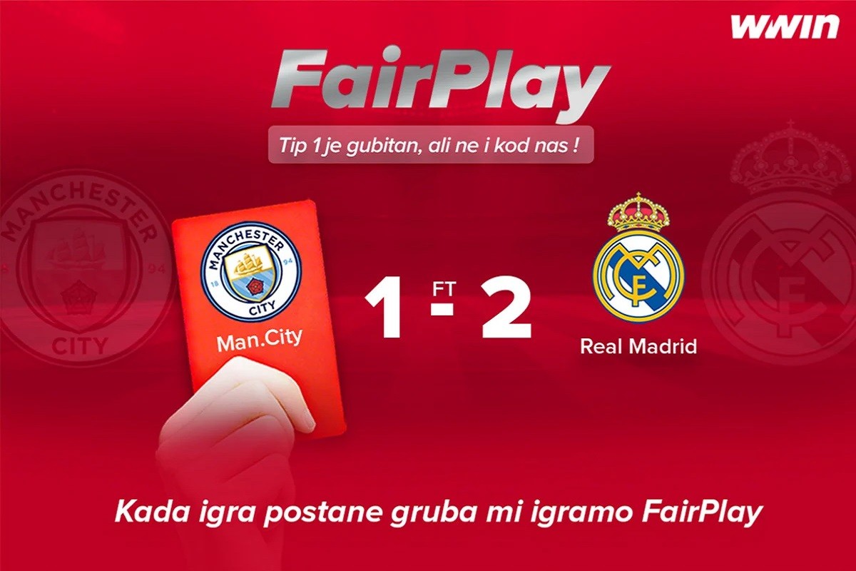 Crveni karton koji je promijenio sve - ali ne i tiket: WWIN FairPlay kvota 1 na djelu