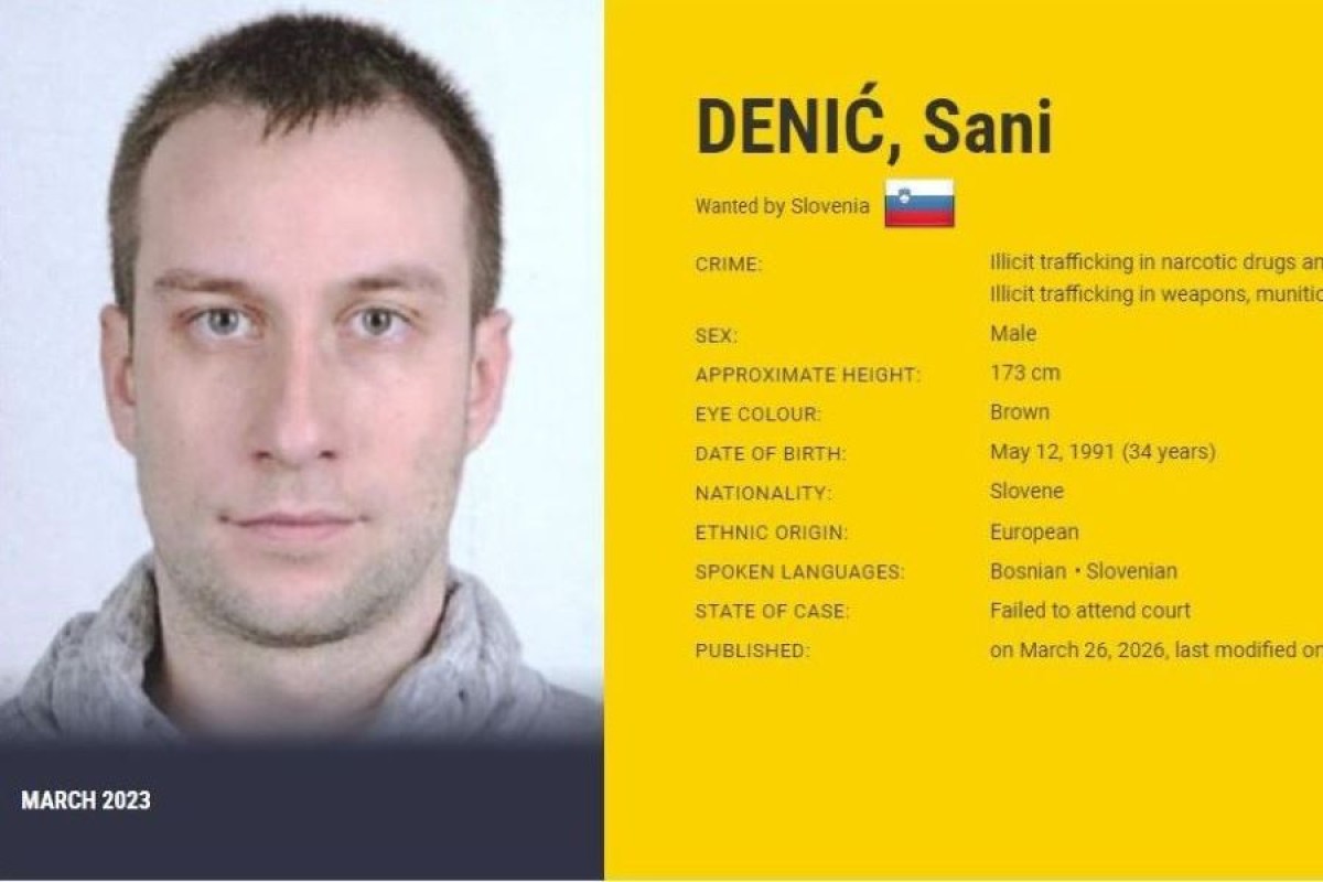 Europol ažurirao listu najtraženijih, na njoj i Slovenac koji se krije u BiH