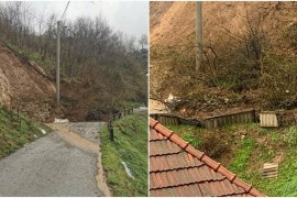 Drama u Ljubetovu: Ogromno klizište presjeklo put, prijeti kući ...