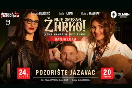 Komedija "Nije smešno, Žarko" u Gradskom pozorištu "Jazavac"
