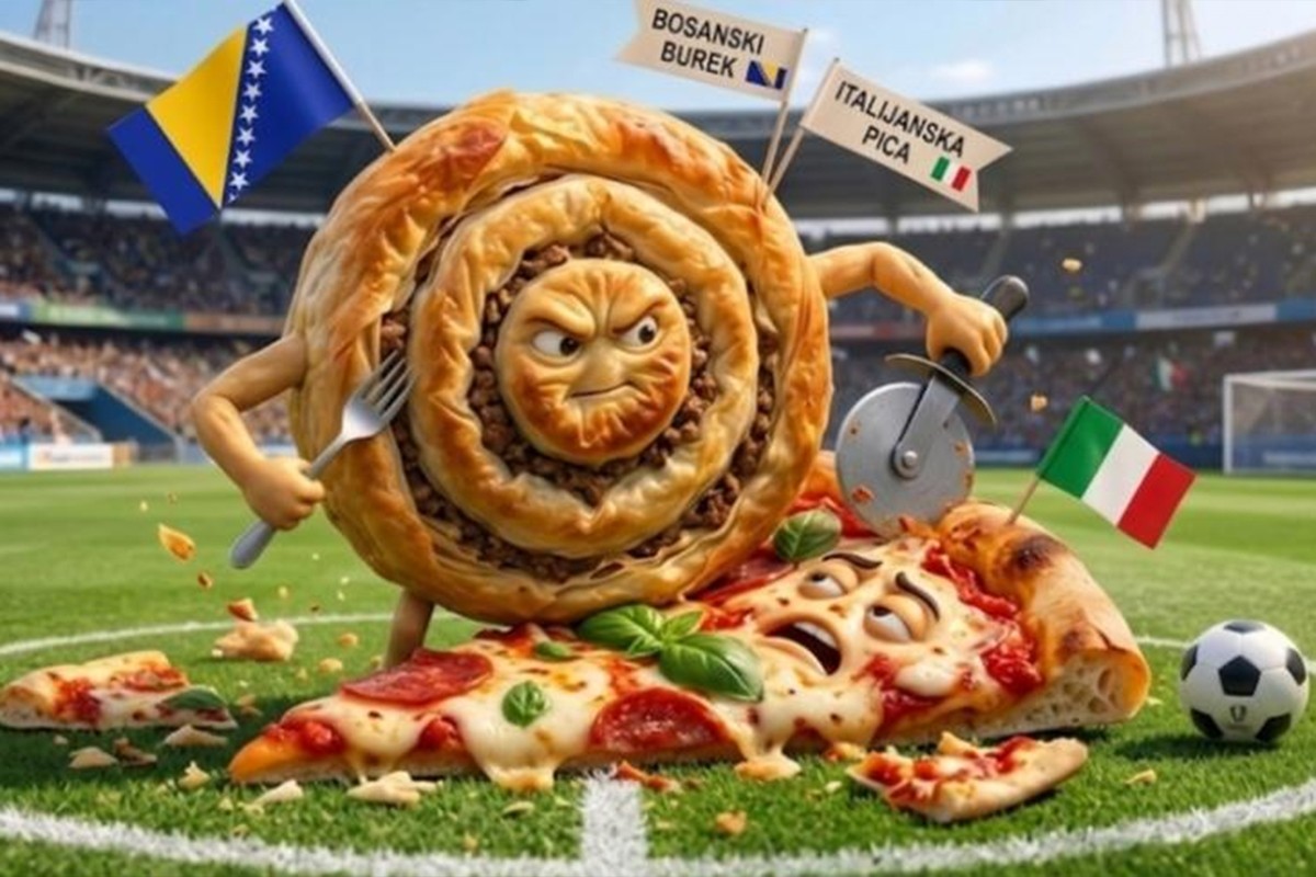 Burek “protiv“ pice: Slike nasmijale region nakon meča BiH i Italije (FOTO)