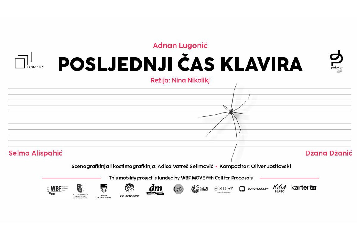 U Teatru 071 17. aprila premijera predstave "Posljednji čas klavira"