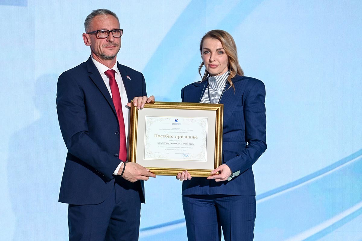Banjalučka pivara nagrađena za izvrsnost i razvoj domaćih proizvoda u BiH i regionu