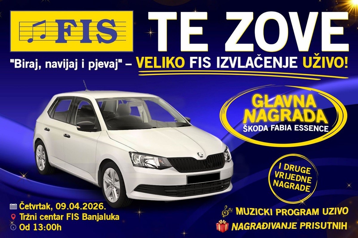 FIS vas poziva na veliko izvlačenje dobitnika nagradne igre "FIS te zove po nagrade nove"