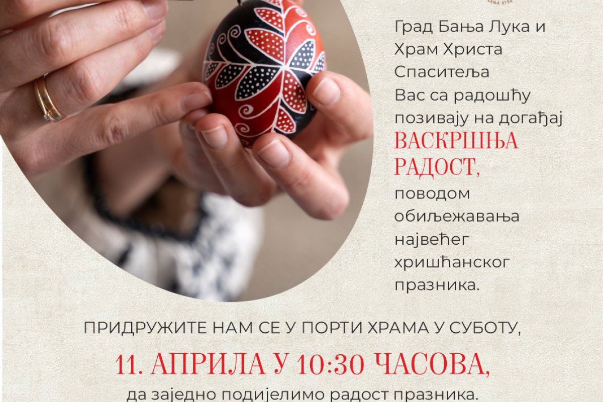 Sutra radionica ukrašavanja vaskršnjih jaja u Banjaluci