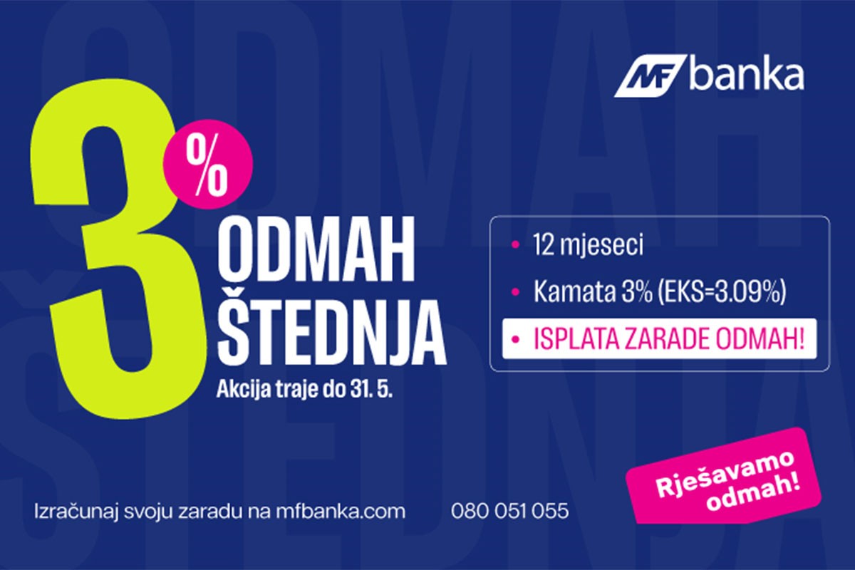 Zaradite prije nego što počnete štedjeti: uzmite 3% kamate unaprijed!