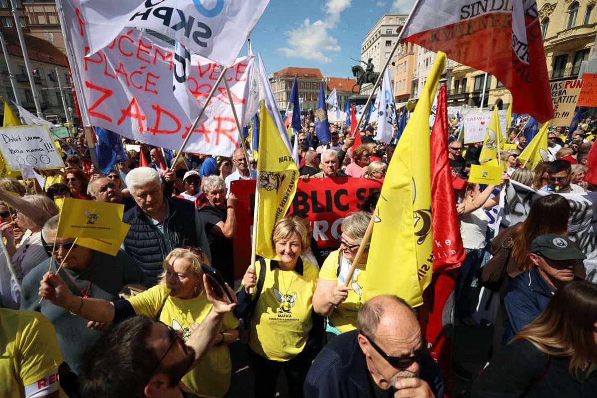 Veliki sindikalni protest u Zagrebu: "Nemaju svi u Dubrovniku apartmane"