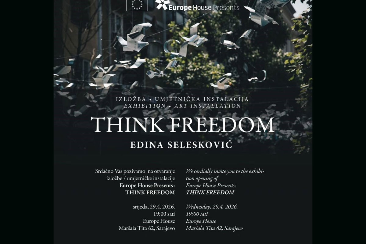Umjetnička instalacija "Think Freedom" Edine Selesković ponovo u Sarajevu