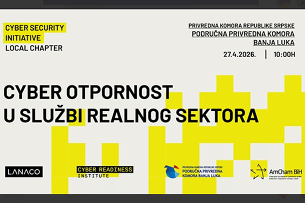 Seminar  "Cyber otpornost u službi realnog sektora" 27. aprila u Banjaluci
