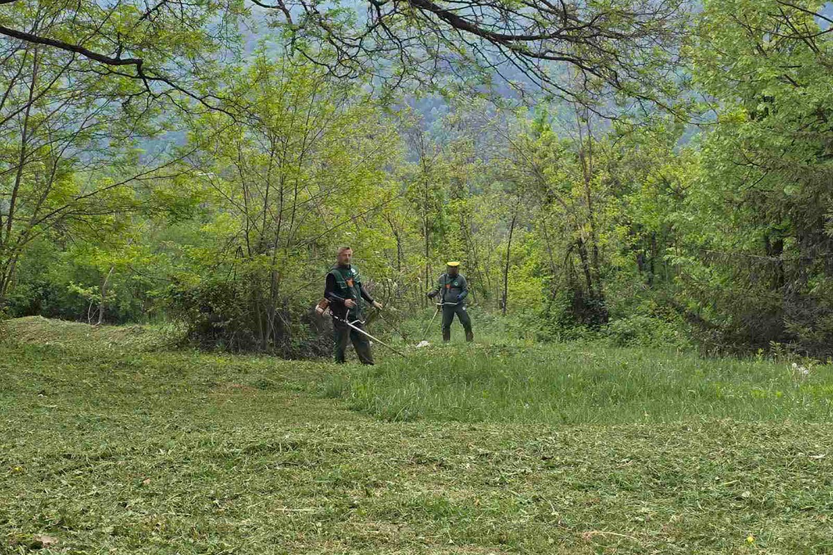 U toku košenje i uređenje zelenih površina na više gradskih lokacija
