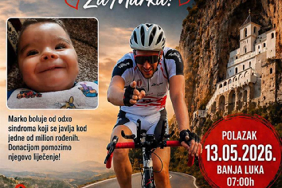 Humanitarna biciklistička vožnja do manastira Ostrog za pomoć dječaku Marku