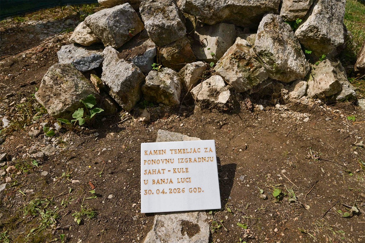 Položen kamen temeljac za obnovu sahat-kule u Banjaluci