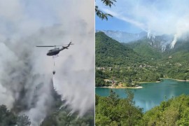 Veliki požar u Jablanici: Vatrogasci i OS BiH se bore sa vatrom