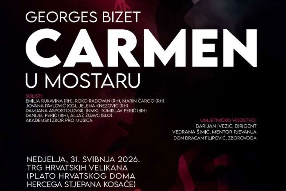 Mostar 31. maja domaćin opere Karmen na otvorenom