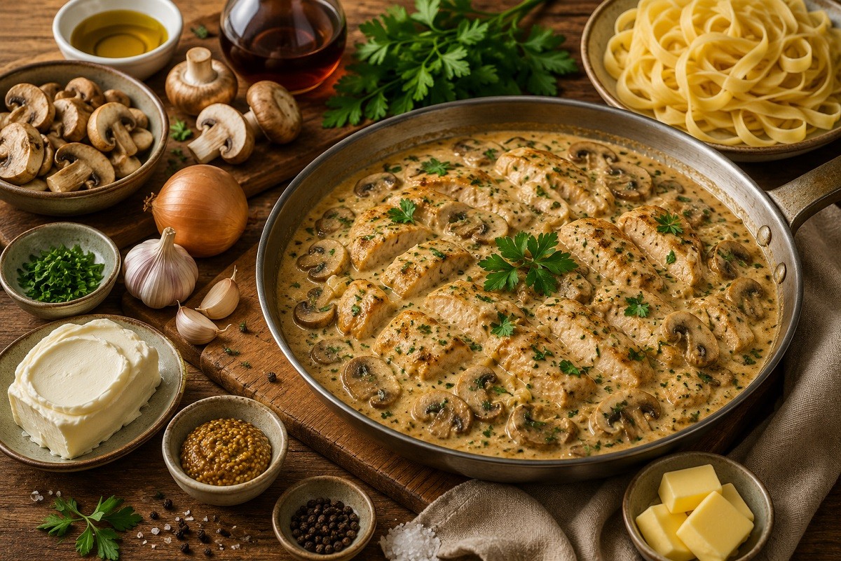 Piletina u sosu sa maskarpone sirom i senfom