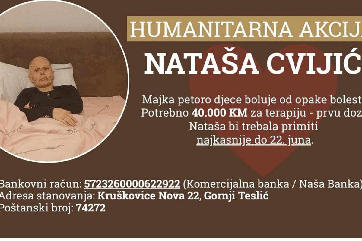 Apel za pomoć Nataši Cvijić iz Teslića: Petoro djece čeka njeno ozdravljenje