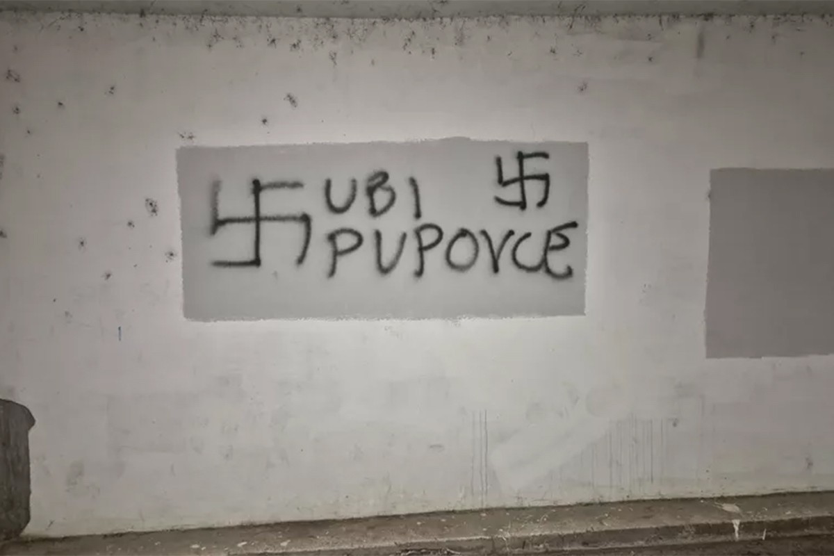 Osvanuo grafit "Ubij Pupovce" na Novom Zagrebu