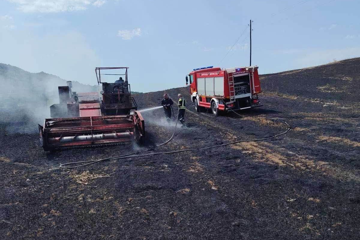Izgorjeli kombajn i 12 duluma pšenice