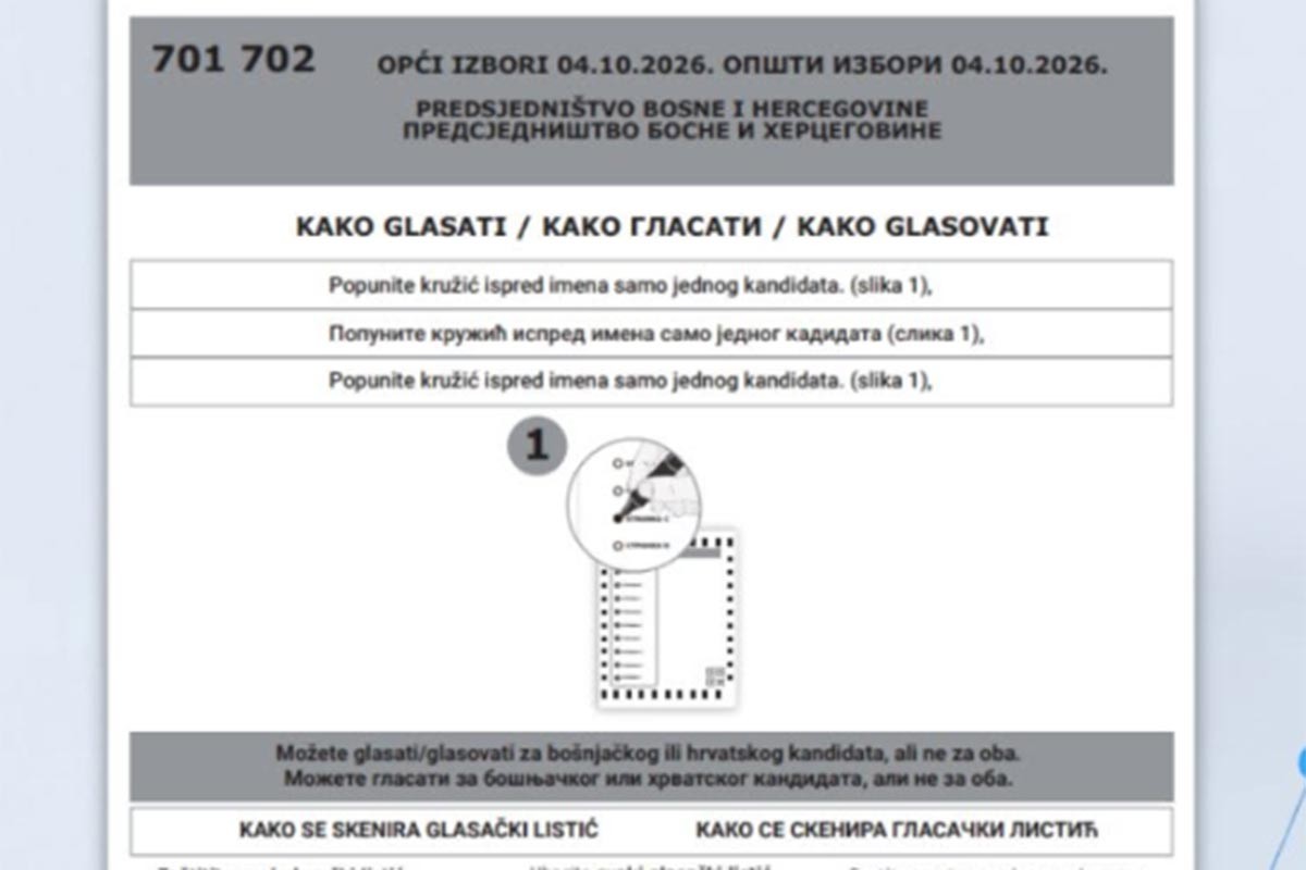 CIK objavio izgled glasačkog listića: Umjesto "iksa" popunjavati kružić (FOTO)