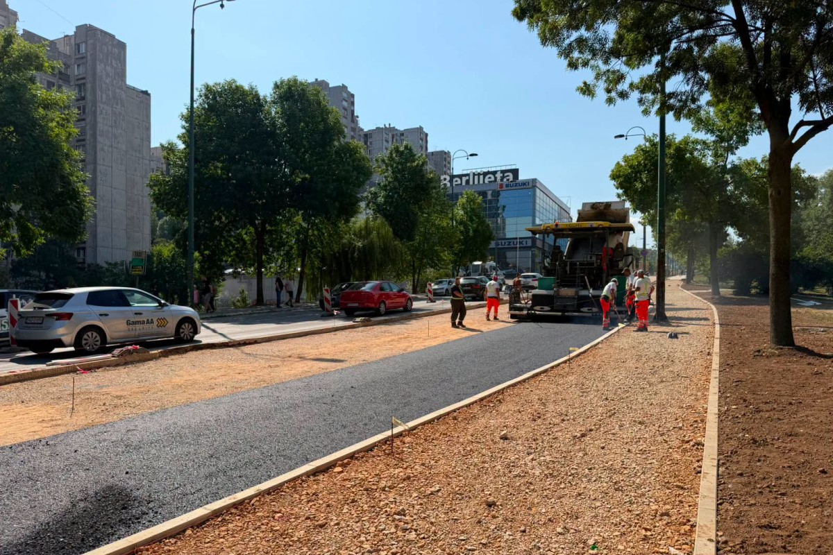 Obnova Ulice Ive Andrića, postavljen prvi sloj asfalta
