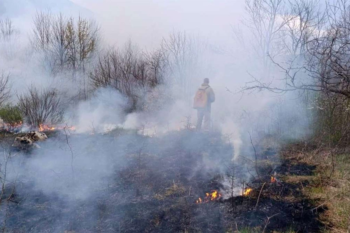 Šumski požar kod Sanskog Mosta: Vatrena stihija se i dalje širi (VIDEO)