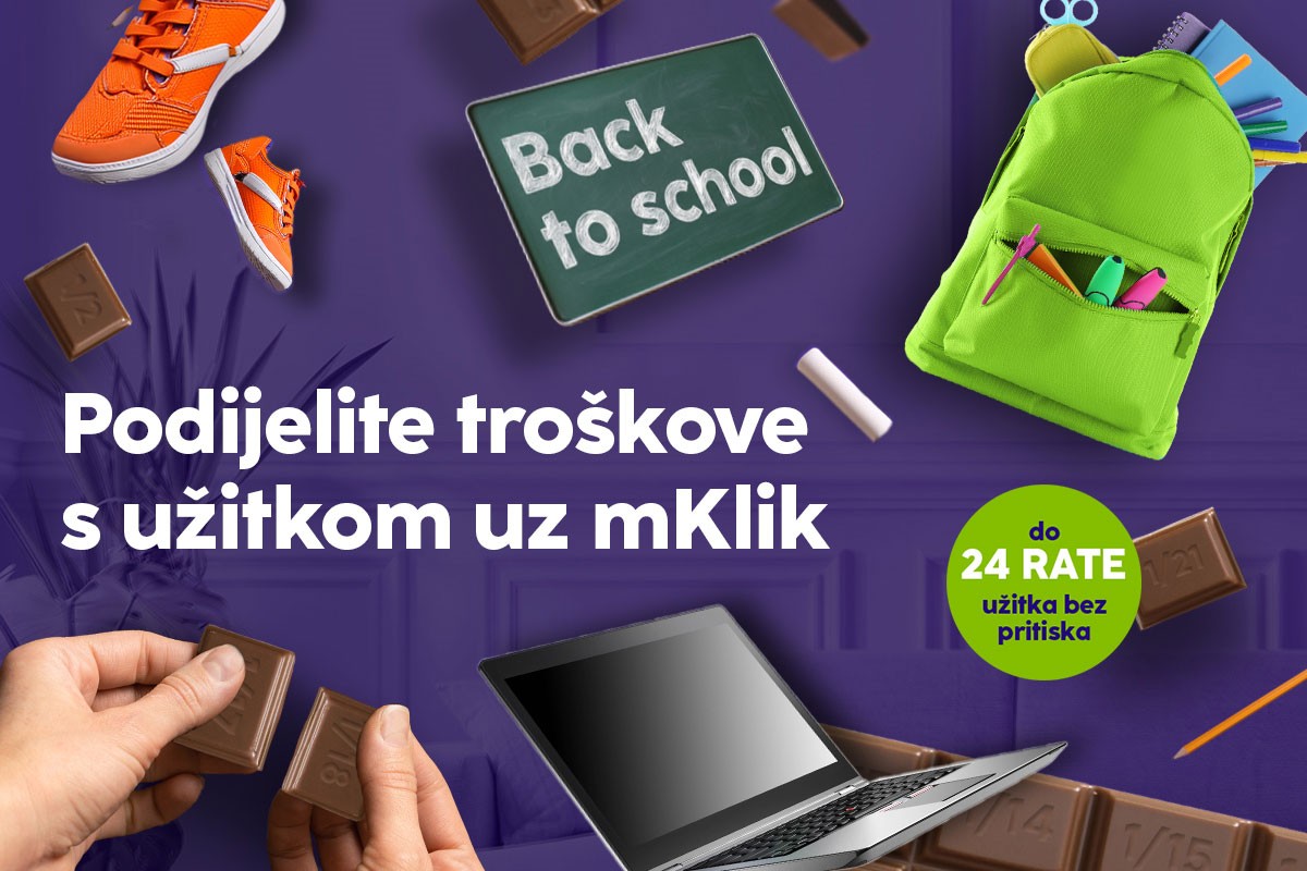 Bezbrižna nova školska godina – uz NLB mKlik podijeli školske troškove do čak 24 rate