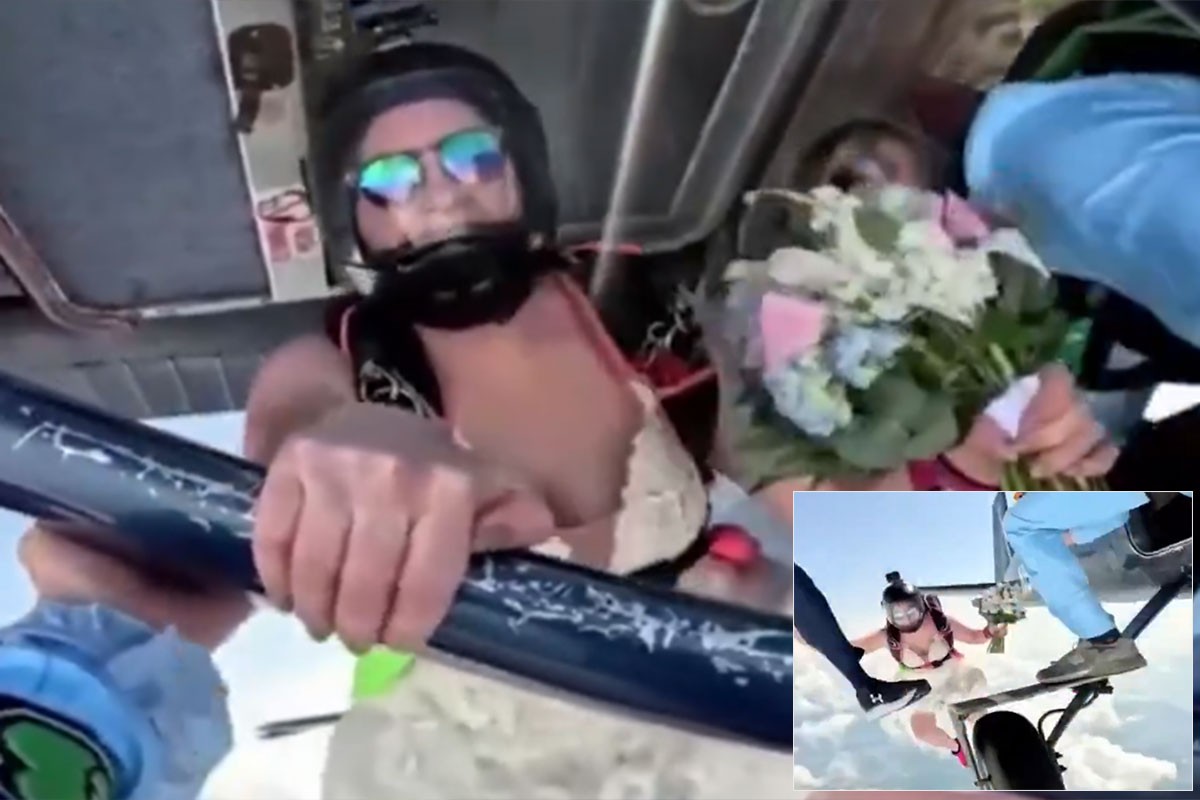 Vjenčanje za pamćenje: Mladenci i svatovi skočili sa 4.200 metara (VIDEO)