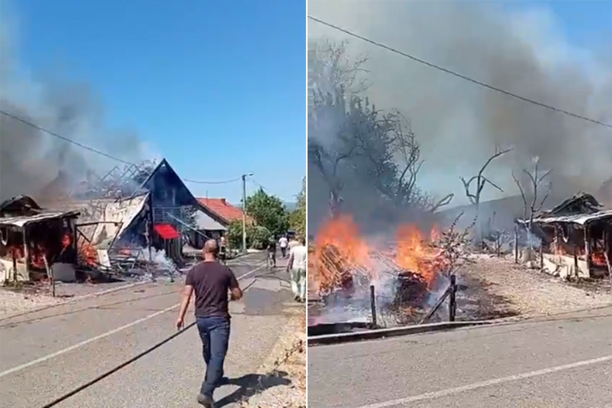 Požar zahvatio porodičnu kuću i prostorije firme "Namještaj MS" (VIDEO)