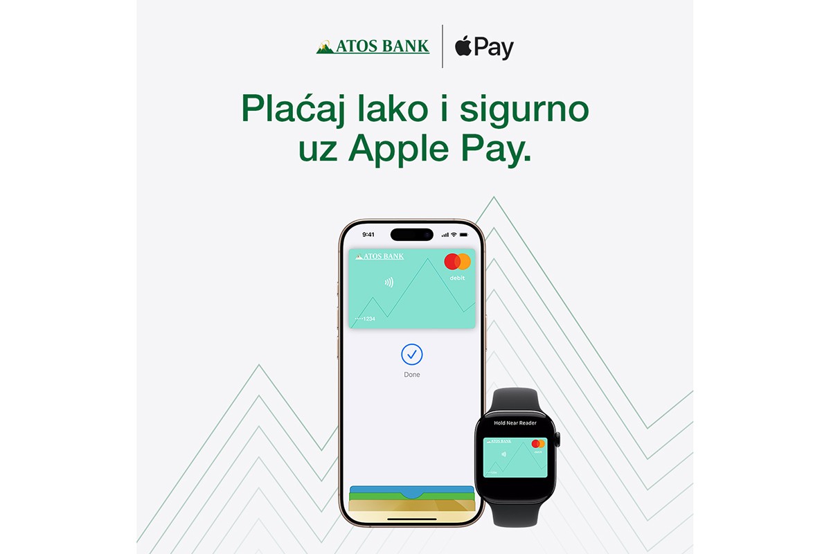 Jednostavniji i sigurniji način plaćanja: ATOS BANK donosi Apple Pay svojim klijentima