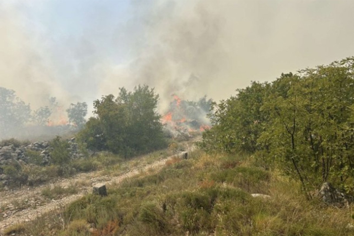 Požar kod Trebinja se oteo kontroli, vjetar otežava gašenje vatre (VIDEO)