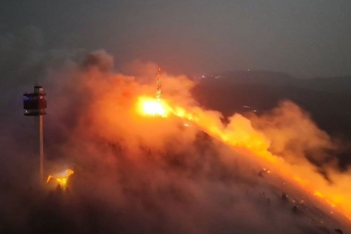 Požar na Trebeviću blizu objekta RTRS-a, ekipa učestvovala u gašenju
