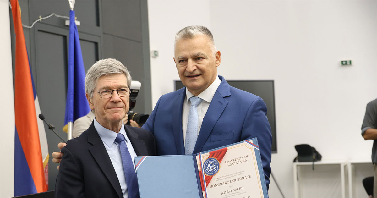 Saksu uručen počasni doktorat za razvoj ekonomskih odnosa